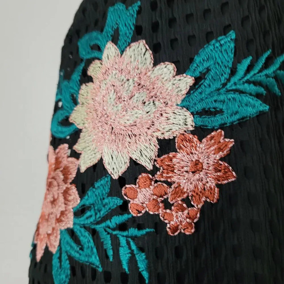 Zara Womens Embroidered Floral Tank Dress Size M Multicolor Boho Chic Witchy - Picture 4 of 5